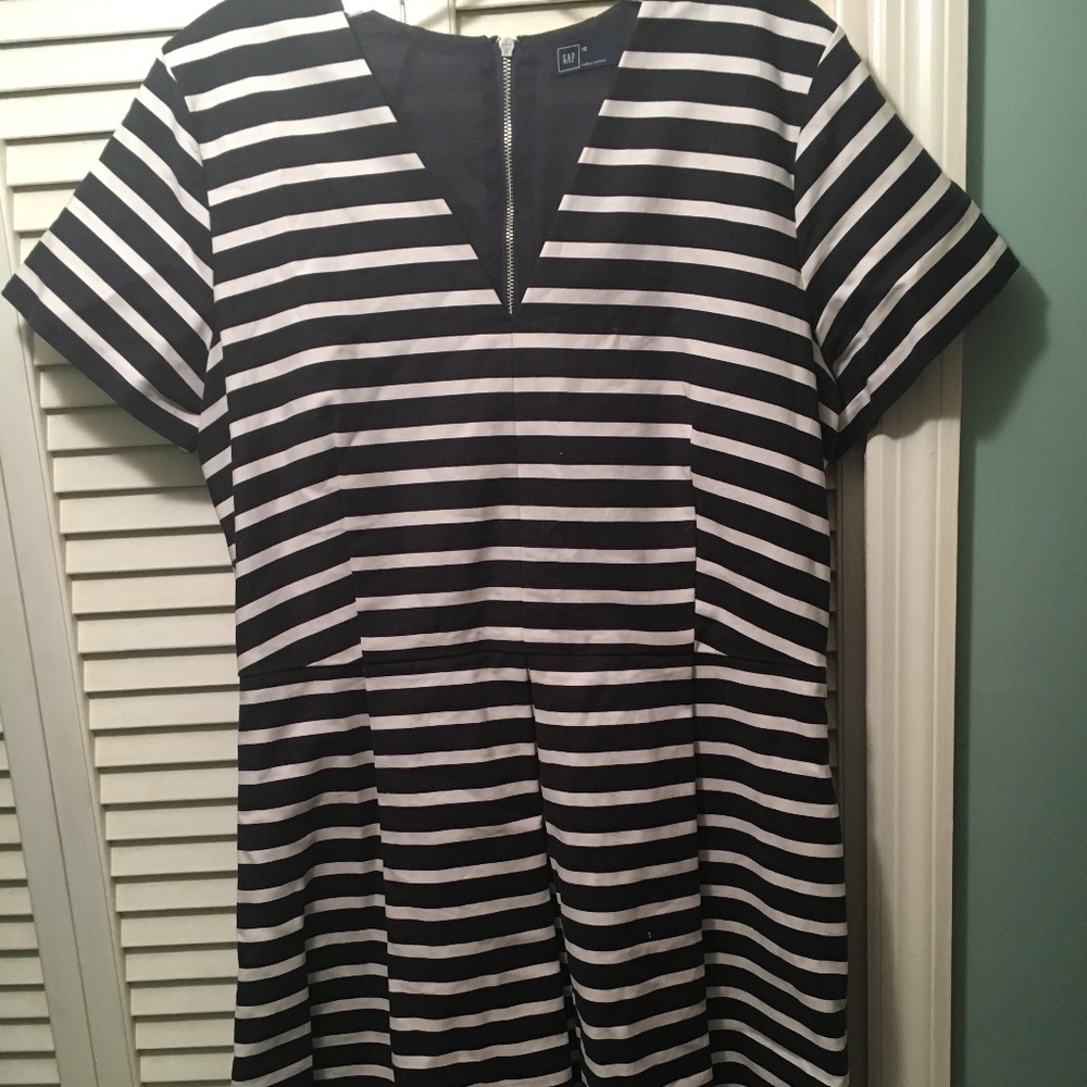 Gap Navy and White Dress